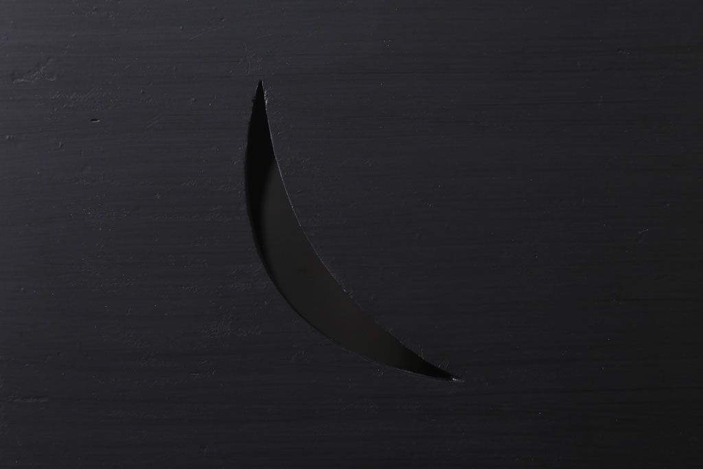 アンティーク雑貨　アンティークペイント　つや消しブラックの有明行灯