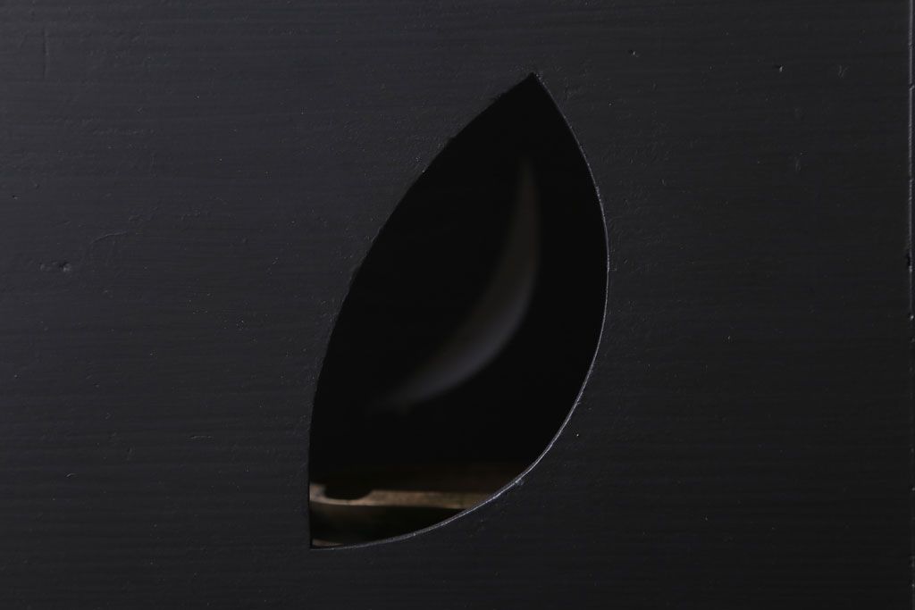 アンティーク雑貨　アンティークペイント　つや消しブラックの有明行灯