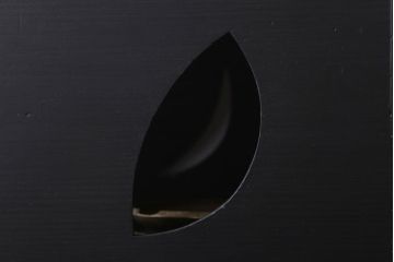 アンティーク雑貨　アンティークペイント　つや消しブラックの有明行灯