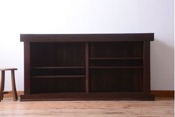 アンティーク家具　古民具・骨董　鏡板玉杢材!前面欅の上手物水屋箪笥サイドボード(水屋箪笥)