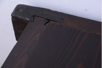 アンティーク家具　古民具・骨董　鏡板玉杢材!前面欅の上手物水屋箪笥サイドボード(水屋箪笥)