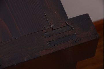 アンティーク家具　古民具・骨董　鏡板玉杢材!前面欅の上手物水屋箪笥サイドボード(水屋箪笥)