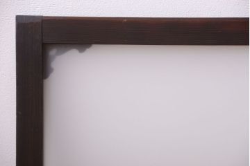 大正ロマン　すりガラス入り!上品な木製明り取り(2)