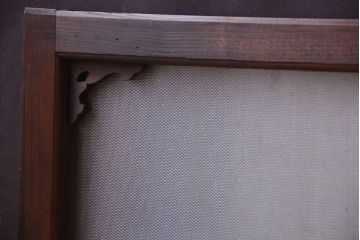 大正ロマン　レトロガラス入り!上品な木製明り取り(3)