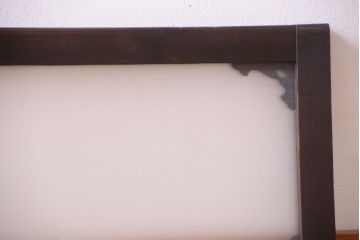 大正ロマン　レトロガラス入り!上品な木製明り取り(3)