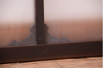 大正ロマン　レトロガラス入り!上品な木製明り取り(3)