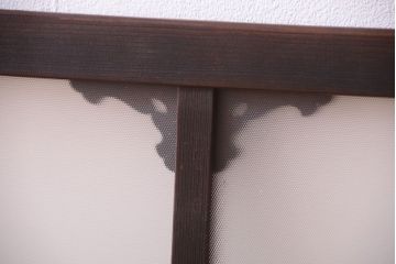 大正ロマン　レトロガラス入り!上品な木製明り取り(3)