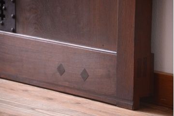 和製アンティーク　玉杢一枚板の総欅蔵戸