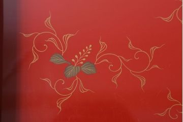 アンティーク雑貨　和製アンティーク　昭和十四年　輪島塗　桐蒔絵朱塗本膳3客セット