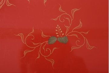 アンティーク雑貨　和製アンティーク　昭和十四年　輪島塗　桐蒔絵朱塗本膳3客セット