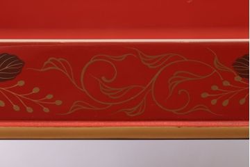 アンティーク雑貨　和製アンティーク　昭和十四年　輪島塗　桐蒔絵朱塗本膳3客セット