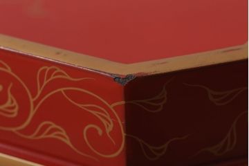アンティーク雑貨　和製アンティーク　昭和十四年　輪島塗　桐蒔絵朱塗本膳3客セット