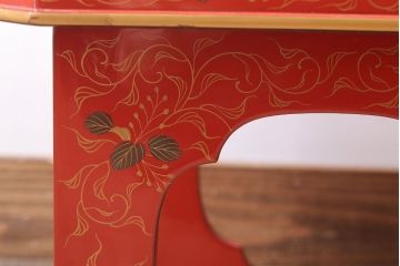 アンティーク雑貨　和製アンティーク　昭和十四年　輪島塗　桐蒔絵朱塗本膳3客セット