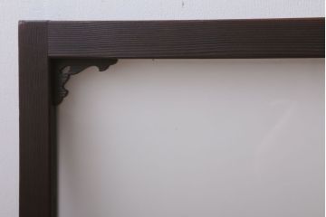 大正ロマン　すりガラス入り!上品な木製明り取り(3)