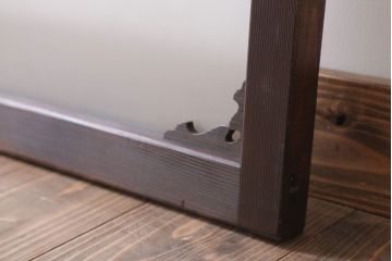 大正ロマン　すりガラス入り!上品な木製明り取り(3)