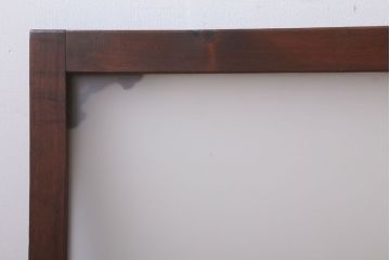 大正ロマン　すりガラス入り!上品な木製明り取り(3)