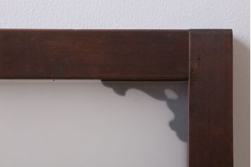 大正ロマン　すりガラス入り!上品な木製明り取り(3)