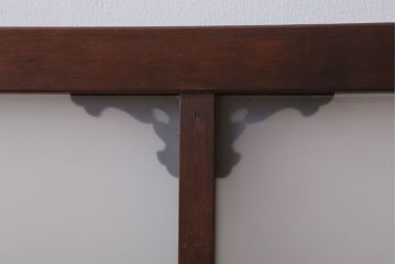 大正ロマン　すりガラス入り!上品な木製明り取り(3)