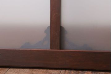 大正ロマン　すりガラス入り!上品な木製明り取り(3)