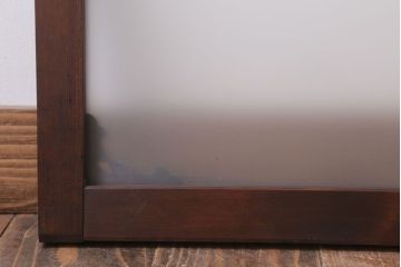 大正ロマン　すりガラス入り!上品な木製明り取り(3)