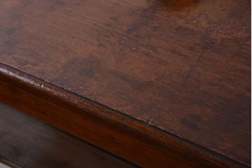 アンティーク家具　イギリスアンティーク　ウォールナット材の古いガラスキャビネット