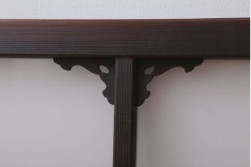 大正ロマン 上品な木製のすりガラス明り取り(1)