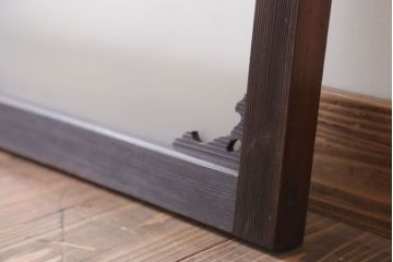 大正ロマン 上品な木製のすりガラス明り取り(1)