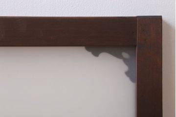 大正ロマン 上品な木製のすりガラス明り取り(1)