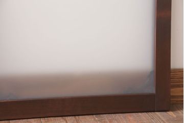 大正ロマン 上品な木製のすりガラス明り取り(1)