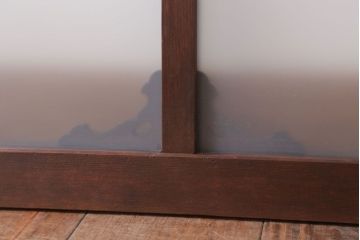 大正ロマン 上品な木製のすりガラス明り取り(1)
