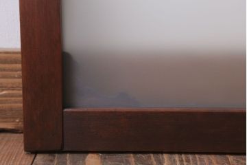 大正ロマン 上品な木製のすりガラス明り取り(1)