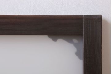 大正ロマン 上品な木製のすりガラス明り取り(2)