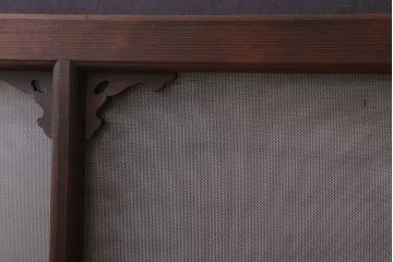 大正ロマン プレスガラス入り!上品な木製明り取り