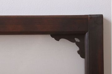 大正ロマン プレスガラス入り!上品な木製明り取り