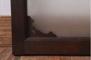 大正ロマン プレスガラス入り!上品な木製明り取り