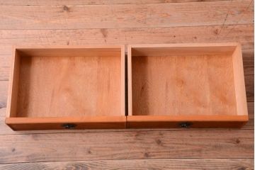 中古　民芸家具　上品な木味の屋久杉製収納棚(2)
