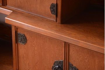 中古　民芸家具　上品な木味の屋久杉製収納棚(2)