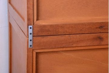 アンティーク家具　和製アンティーク　モールガラス入り!ネームプレート付きの古いロッカー