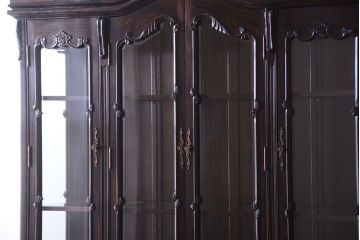 中古　黒檀製!優雅な高級キャビネット(食器棚・収納棚)(定価250万円)
