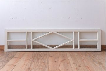 アンティーク　結霜・ダイヤガラス入り!ペイント明り取り