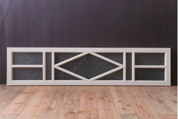 アンティーク　結霜・ダイヤガラス入り!ペイント明り取り