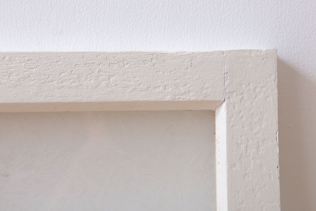 アンティーク　結霜・ダイヤガラス入り!ペイント明り取り