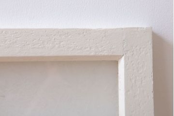 アンティーク　結霜・ダイヤガラス入り!ペイント明り取り