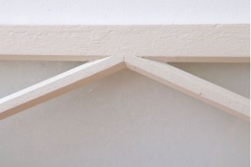 アンティーク　結霜・ダイヤガラス入り!ペイント明り取り