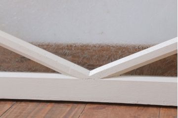 アンティーク　結霜・ダイヤガラス入り!ペイント明り取り