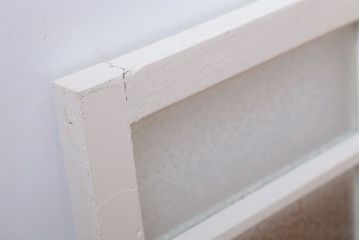 アンティーク　結霜・ダイヤガラス入り!ペイント明り取り