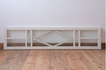 アンティーク　結霜・ダイヤガラス入り!ペイント明り取り