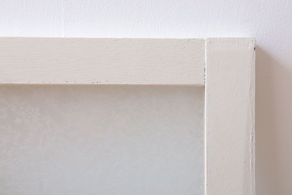 アンティーク　結霜・ダイヤガラス入り!ペイント明り取り