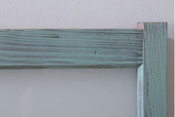 アンティークペイント　すり・ダイヤガラス入り!ガラス戸2枚セット(窓)(1)