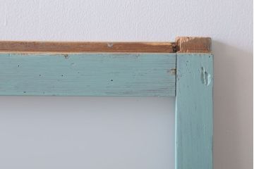 アンティークペイント　すり・ダイヤガラス入り!ガラス戸2枚セット(窓)(1)